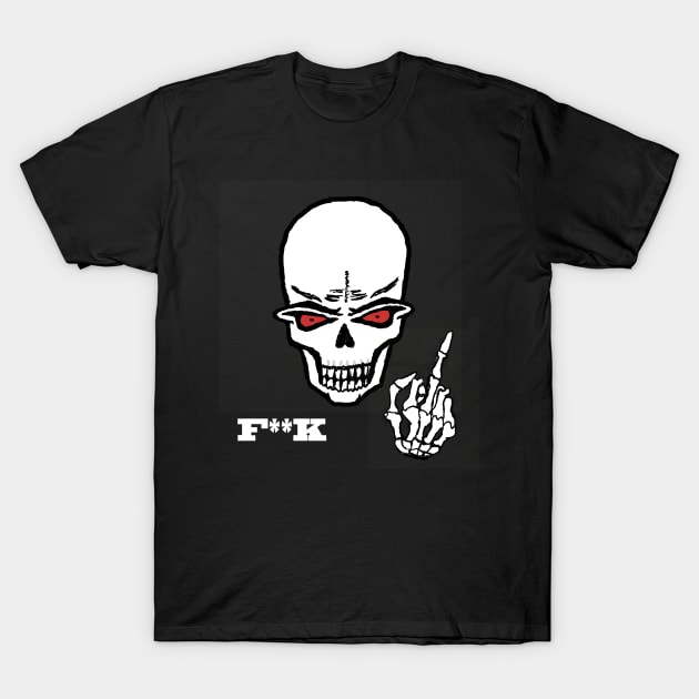 Skull hand drawn T-Shirt by MarionsArt